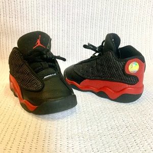 Nike Air Jordan Retro Bred 13 XII Red Black Infant Size 7C Toddler